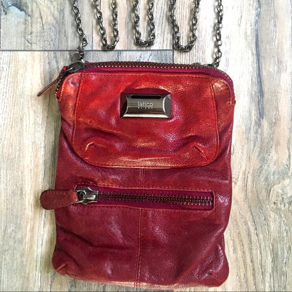 Latico Crossbody Bag Luscious Red Leather